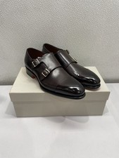 Santoni Polished Brown Leather