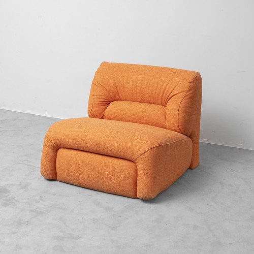 Poltrona tessuto arancione - tessuto,