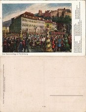 Cartolina Heidelberg Summertag - sfilata, cartolina d'artista 1922