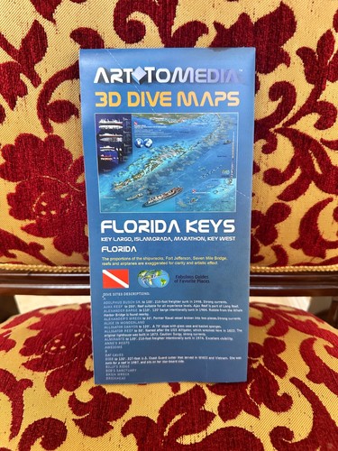 Florida keys dive maps key - 3d,