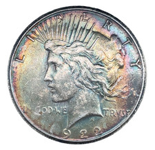 1922-S Peace Dollar tono