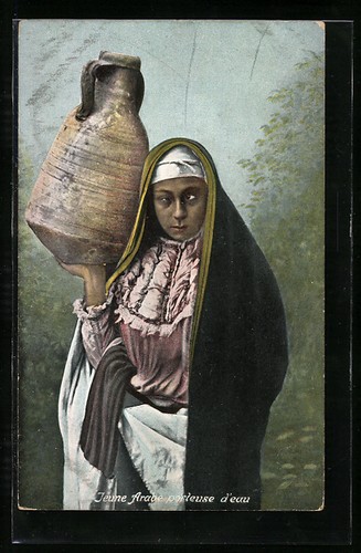 Cartolina donna araba indossa - donna,