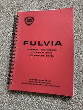 Lancia Fulvia Dati Tecnici