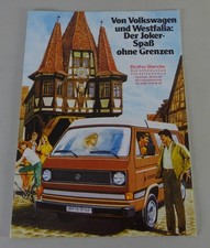 Brochure/opuscolo VW Bus T3 Westfalia Joker - divertimento senza confini 1980 circa