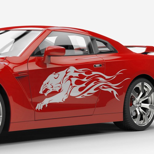 Adesivo auto predatore jaguar - adesivo,