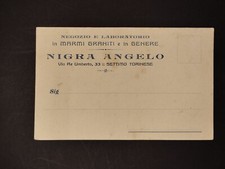 Cartolina Commerciale Settimo Torinese Marmi e Graniti NIGRA 1926 KY2103