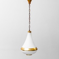 Lampadario vetro opalino e - in,