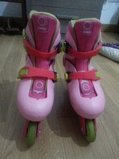 Lotto 563 pattini bimba bambina rosa OXELO 19-20cm num. 30-32 EU