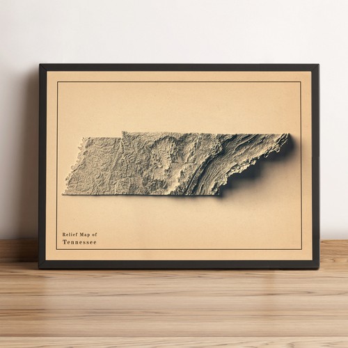 Mappa tennessee - mappa, 2d