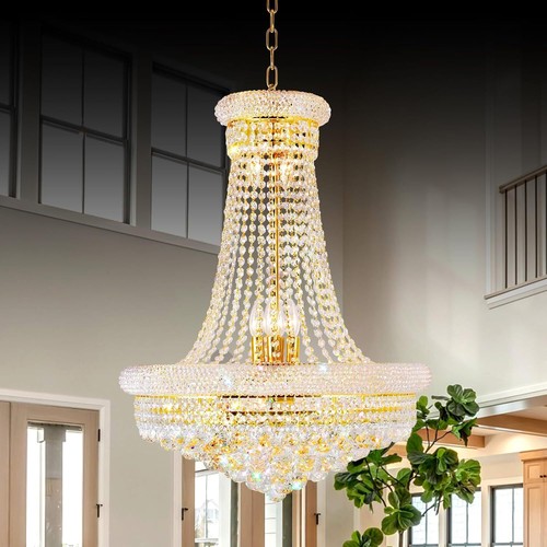 Lampadario cristallo oro