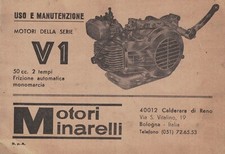 1256 "MOTORI MINARELLI SPA - MOTORI DELLA SERIE V 1 - USO E MANUT. - 1976" ORIG.