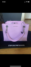 Borsa Emporio Armani rosa lilla medio piccola a mano e a tracolla