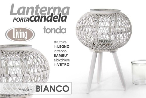 Lanterna portacandela piantana - portacandela,