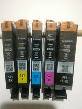 5 cartucce ORIGINALI CANON md. PGI-550 / CLI-551 KIT COMPLETO per Pixma MX 725