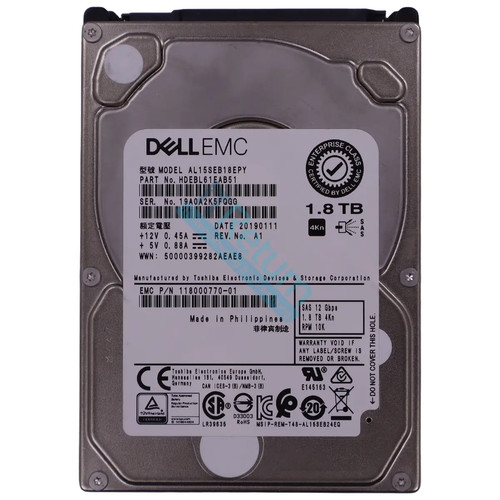 Dell emc 8tb 10k sas - sas, hdd
