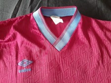 MAGLIA SHIRT VINTAGE FOOTBALL UMBRO CALCIO GRANATA XL. GRENADE BLUE.MADE ENGLAND