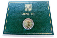 MONETA DA 2 EURO COMMEM. VATICANO 2018 "50° ANNIV. MORTE PADRE PIO" FOLDER FDC