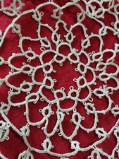 CENTRINO CHIACCHIERINO DIAMETRO 18 CM LEGGERMENTE ARRICCIATO ITALIAN ANTIQUE EMB