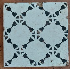 Piastrella maiolica antica Napoletana manganese  - Ancient italian Majolica tile