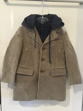 Cappotto Fay bambino in velluto liscio con imbottitura estraibile blu.3 bottoni