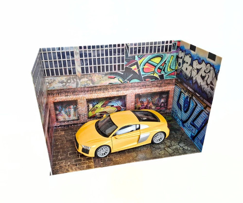 Kit diorama garage graffiti - diorama,