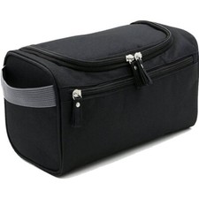 Trousse de Toilette SPACIEUSE pour Homme avec Crochet de Suspension Noir