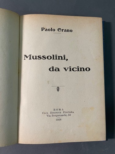 Due libri epoca fascismo - libri,