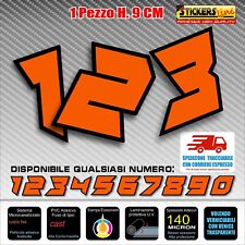 Adesivi numeri gara M10 numeri