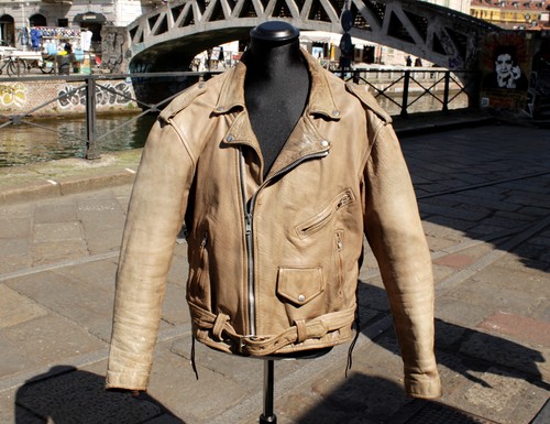 Giubbotto pelle chiodo moto - pelle,
