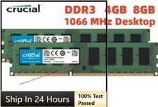 CRUCIAL 4 GB 8 GB DDR3 1066