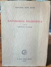 GIOVANNI DUNS SCOTO ANTOLOGIA FILOSOFICA 1966 RARO TEOLOGIA FORTUNATO DI MARINO