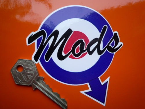 Mods adesivo scooter rotondo - mods,