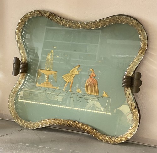 Vassoio vetro murano inciso - di,