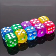 Dadi da gioco trasparenti