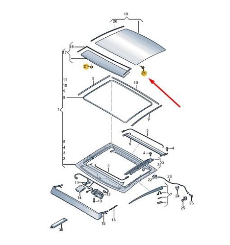Nuovo audi tetto vetro - tetto,