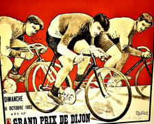 CICLISMO Digione Gran Premio ORIGINALE Stone LITHO FIRMATO Edizione Limitata FRANCIS PORTIER