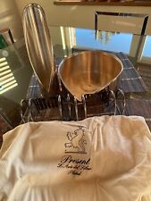 set per pranzo in piedi in silver plated con 2 porta posate e  un porta piatti