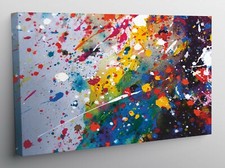 QUADRO MODERNO STAMPA TELA MODERNI QUADRI ACQUERELLO COLORATO ASTRATTO T555