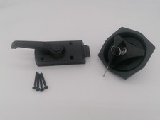 Serrure Noire hexagonale à poignée pour Porte de Caravane avec Ouverture à Dr...