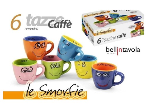 Gicos smorfie set tazzine - le,
