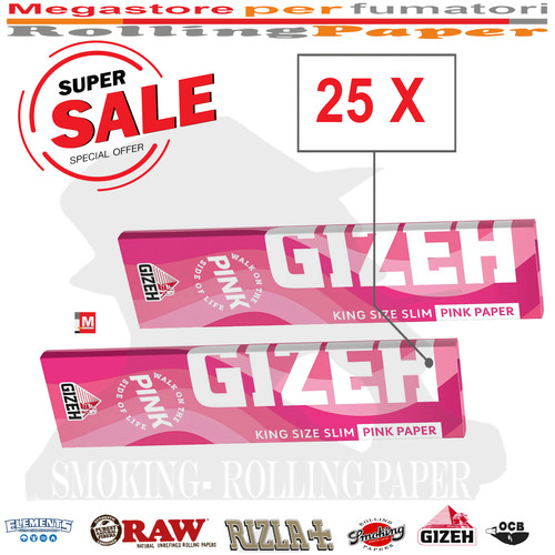 Gizeh cartine rosa king size - king,