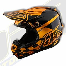 NUOVO Troy Lee Designs TLD GP Check Up Motocross MX Enduro Quad Casco ORO NERO