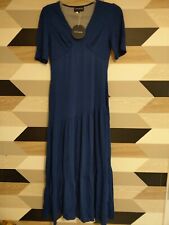 Lungo Vestito Blu Navy Carita Taglia 5