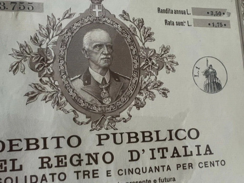 Regno italia debito - italia, pubblico