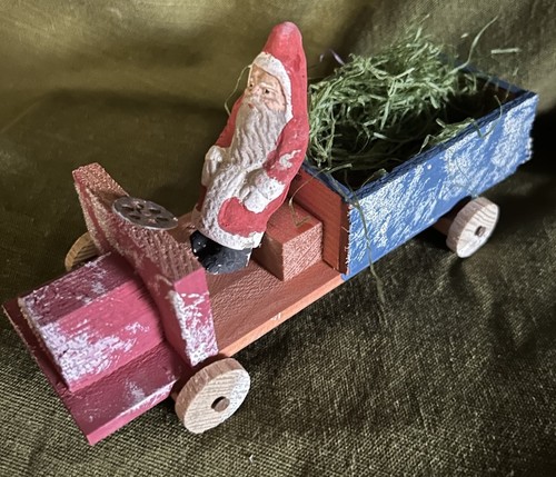 Babbo natale vintage legno - vintage,