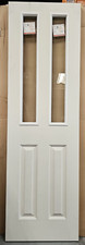 Porta Premdor Canterbury bianca 2 luci trasparente smaltata liscia FD30 1981 x 610 x 44 mm
