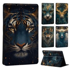 Custodia in pelle stampata stand cove per tablet Huawei MediaPad T3/T5/M5/M5 Lite