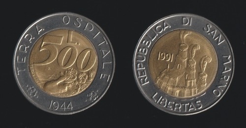 San marino 500 lire - marino, terra