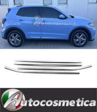 Cornici adesive finestrini acciaio cromo modanature per Volkswagen T-Cross