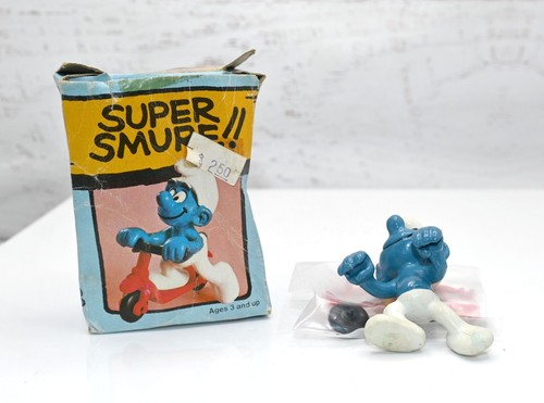 Vintage super puffo figurina - puffo,